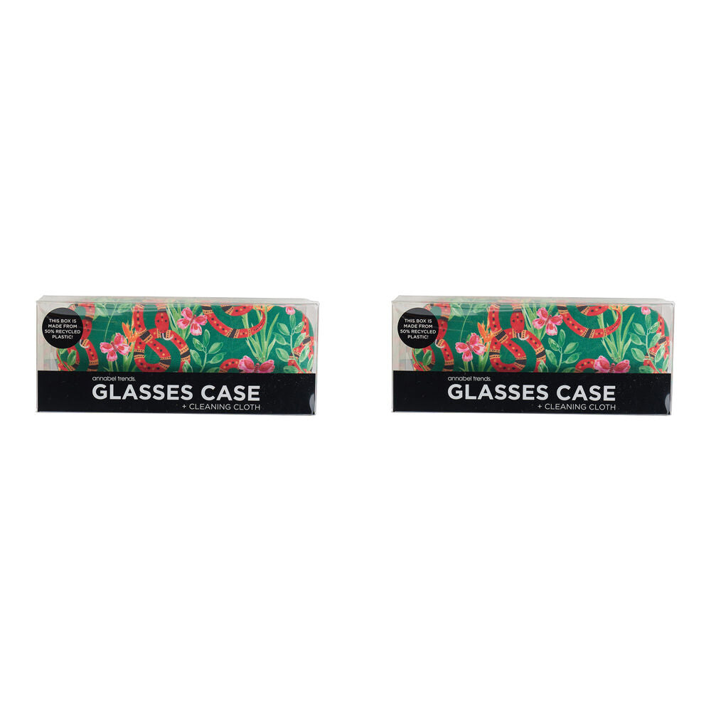 2PK Annabel Trends Glasses Case/Cloth Combo 15cx6cm - Jungle Snake