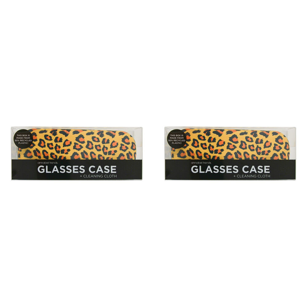 2PK Annabel Trends Glasses Case/Cloth Combo 15cx6cm - Ocelot