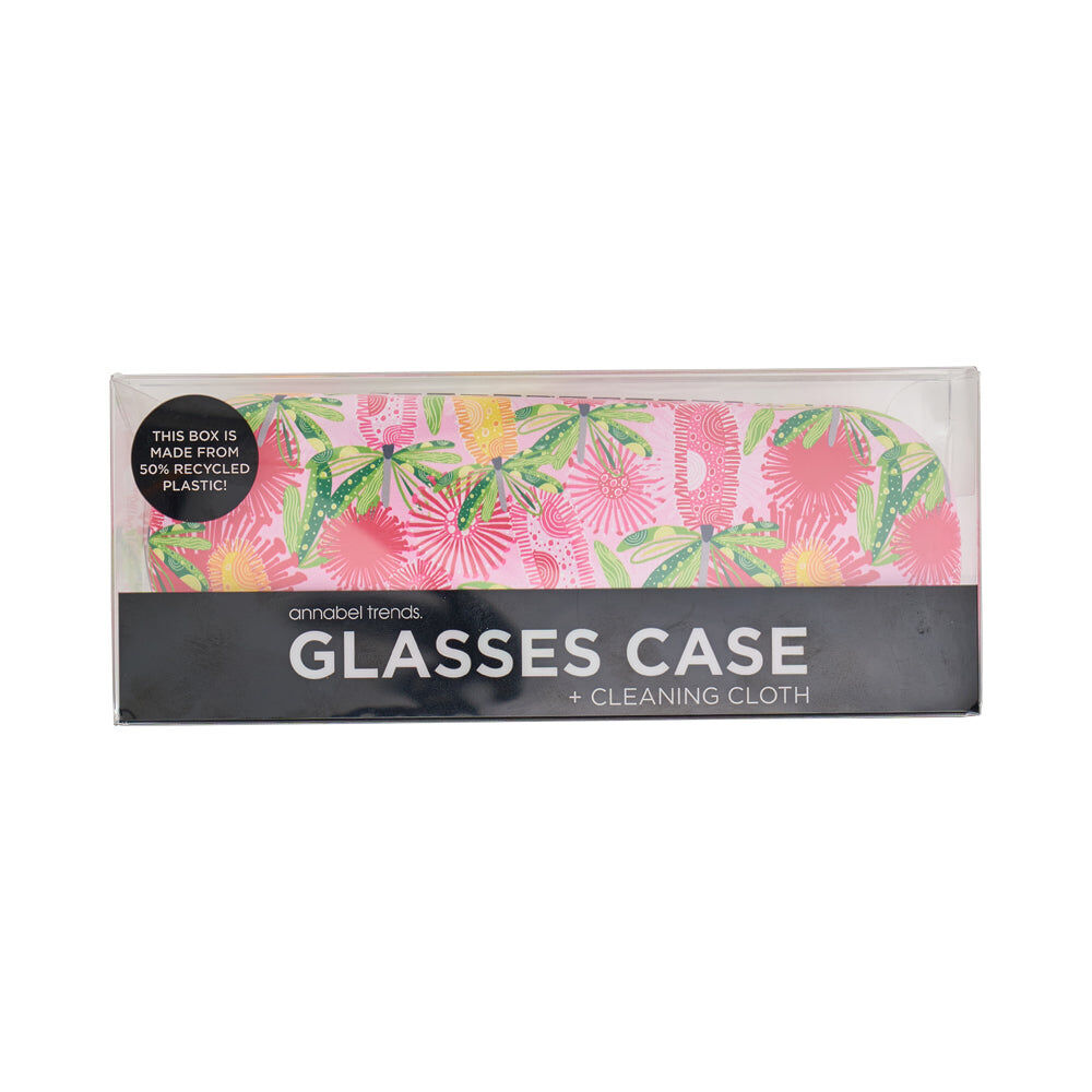 2PK Annabel Trends Glasses Case/Cloth Combo 15cx6cm - Pink Banksia
