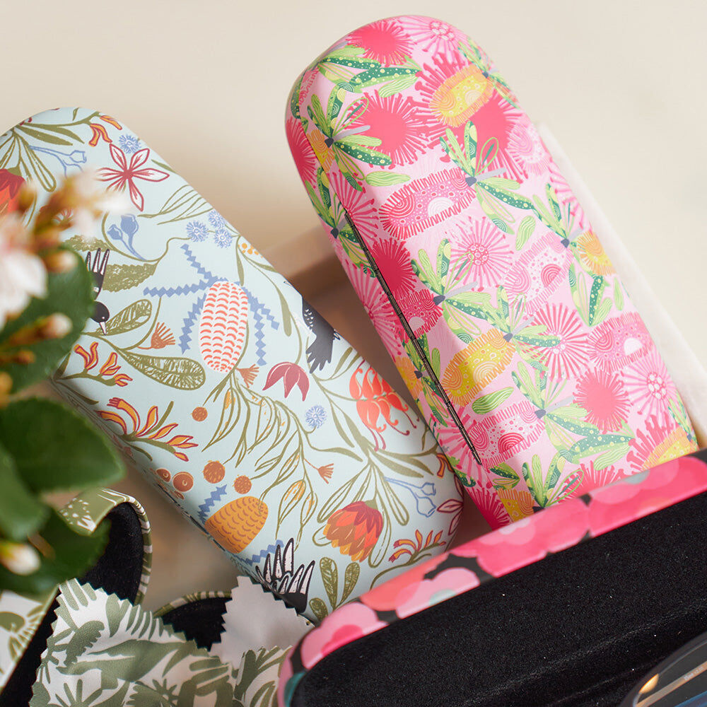 2PK Annabel Trends Glasses Case/Cloth Combo 15cx6cm - Pink Banksia