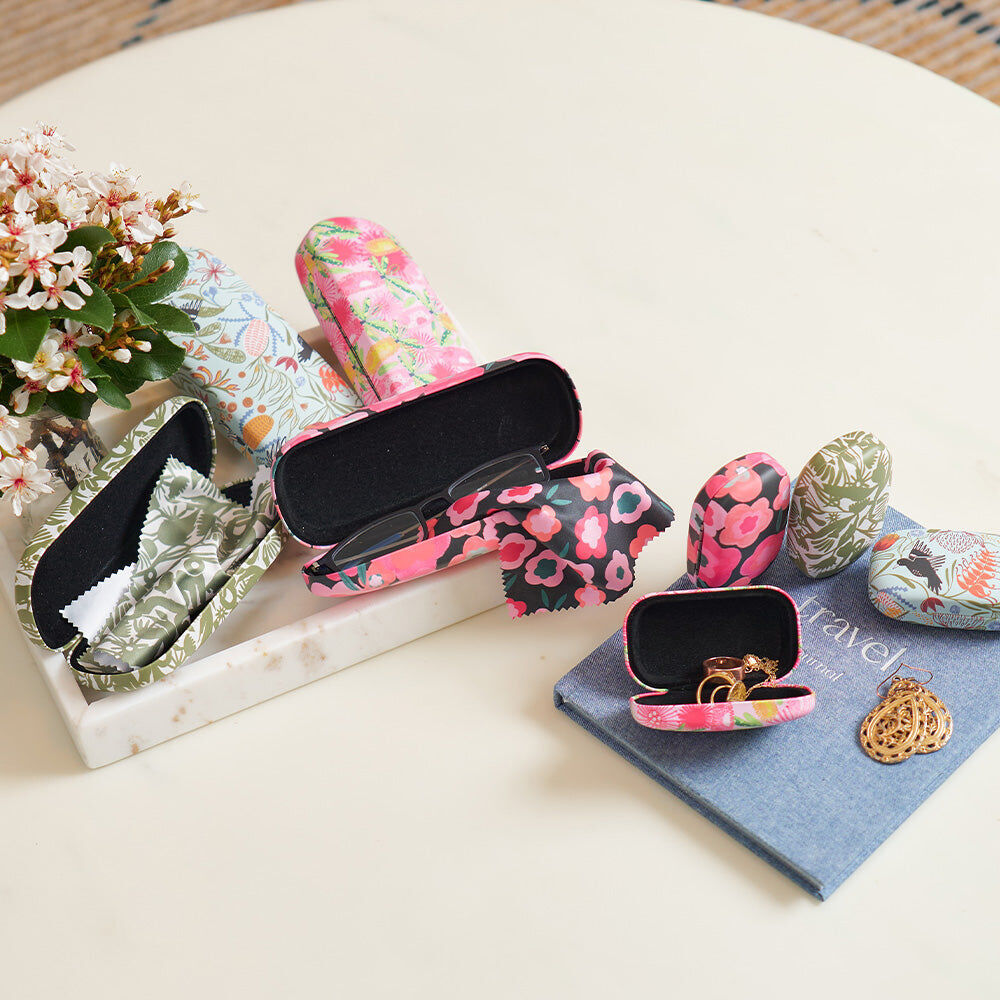 2PK Annabel Trends Glasses Case/Cloth Combo 15cx6cm - Pink Banksia