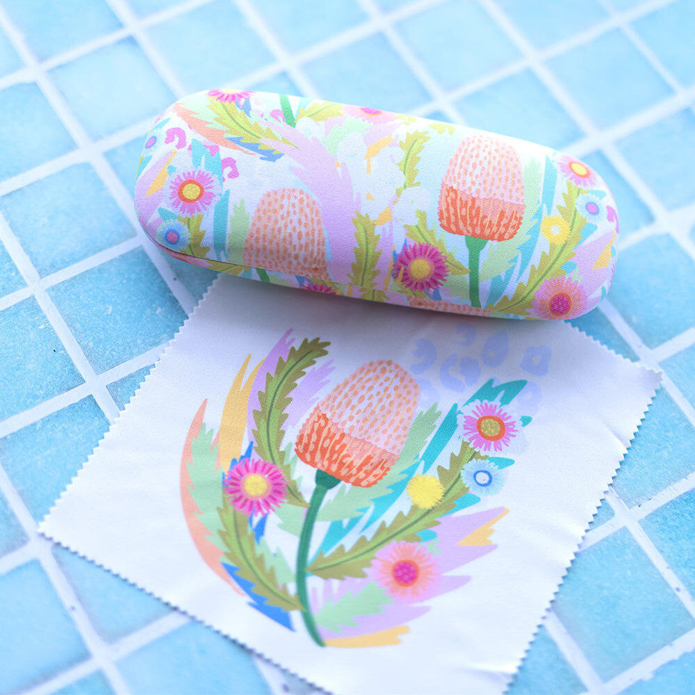 2PK Annabel Trends Glasses Case/Cloth Combo 15cx6cm - Paper Daisy
