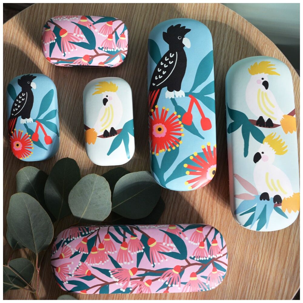 2PK Annabel Trends Glasses Case Combo W/ Matching Cloth 15x6cm Wildflower
