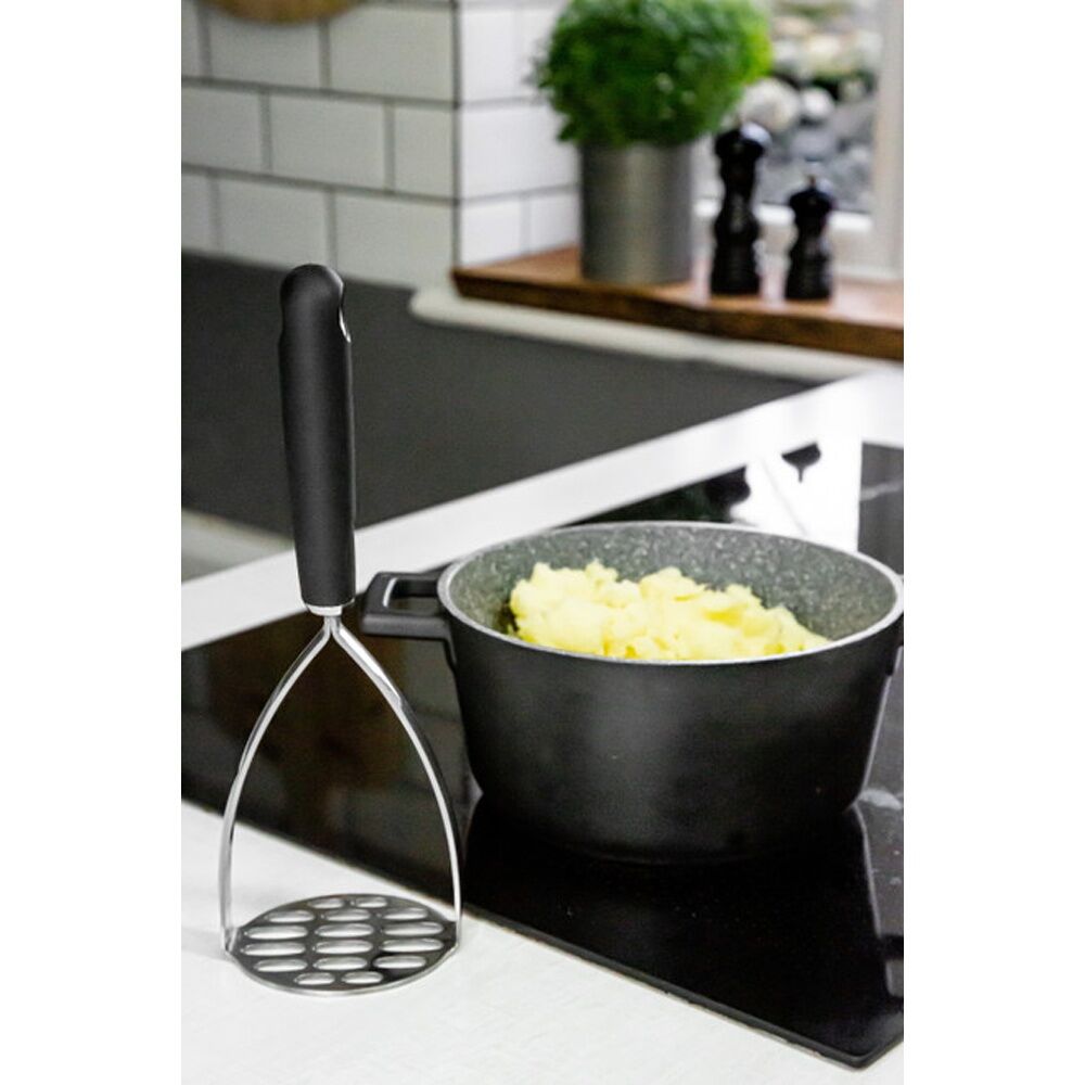 2PK MasterCraft Soft Grip Stainless Steel Potato Masher Comfortable Kitchen Ut