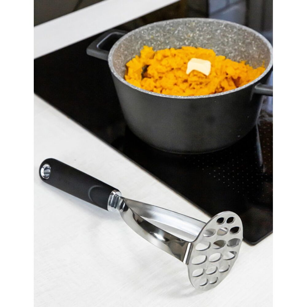 2PK MasterCraft Soft Grip Stainless Steel Potato Masher Comfortable Kitchen Ut