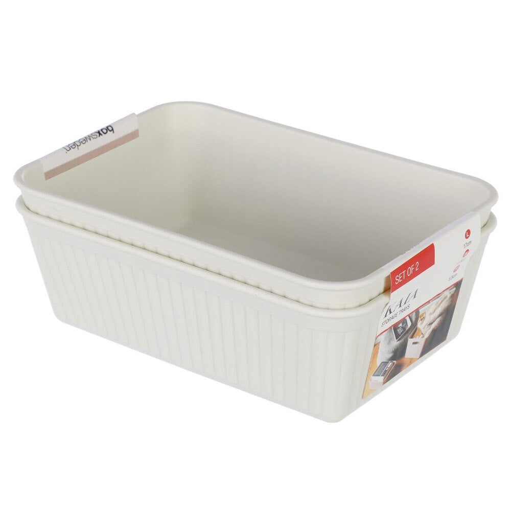 2PK Boxsweden 17x11cm Kaia Storage Trays - Assorted