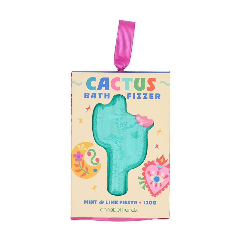 3PK Annabel Trends 120g Mint & Lime Scented Bath Fizzer 3y+ Cactus Shaped