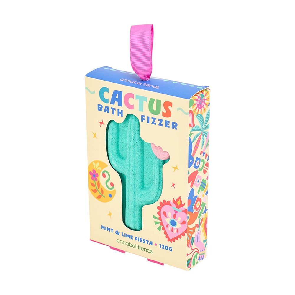 3PK Annabel Trends 120g Mint & Lime Scented Bath Fizzer 3y+ Cactus Shaped