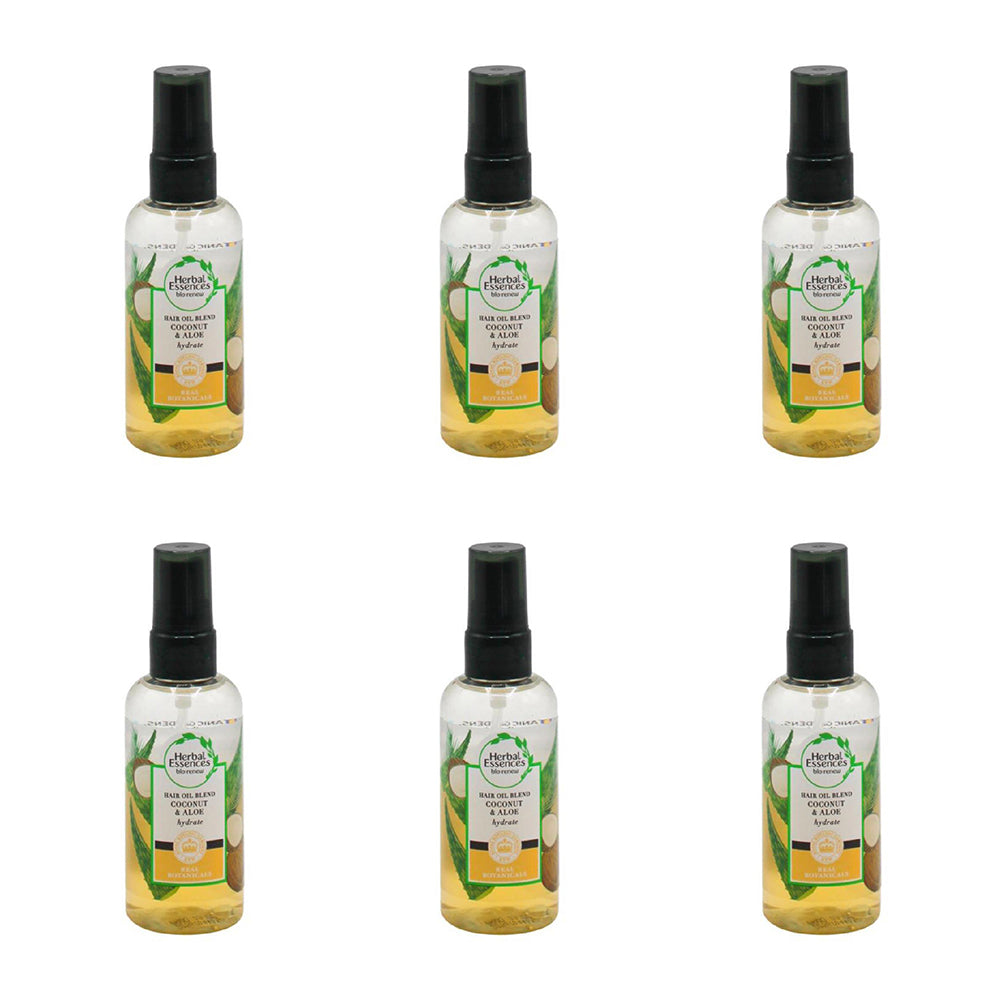 6PK Herbal Essences 100ml Hydrate Hair Oil Blend Coconut & Aloe