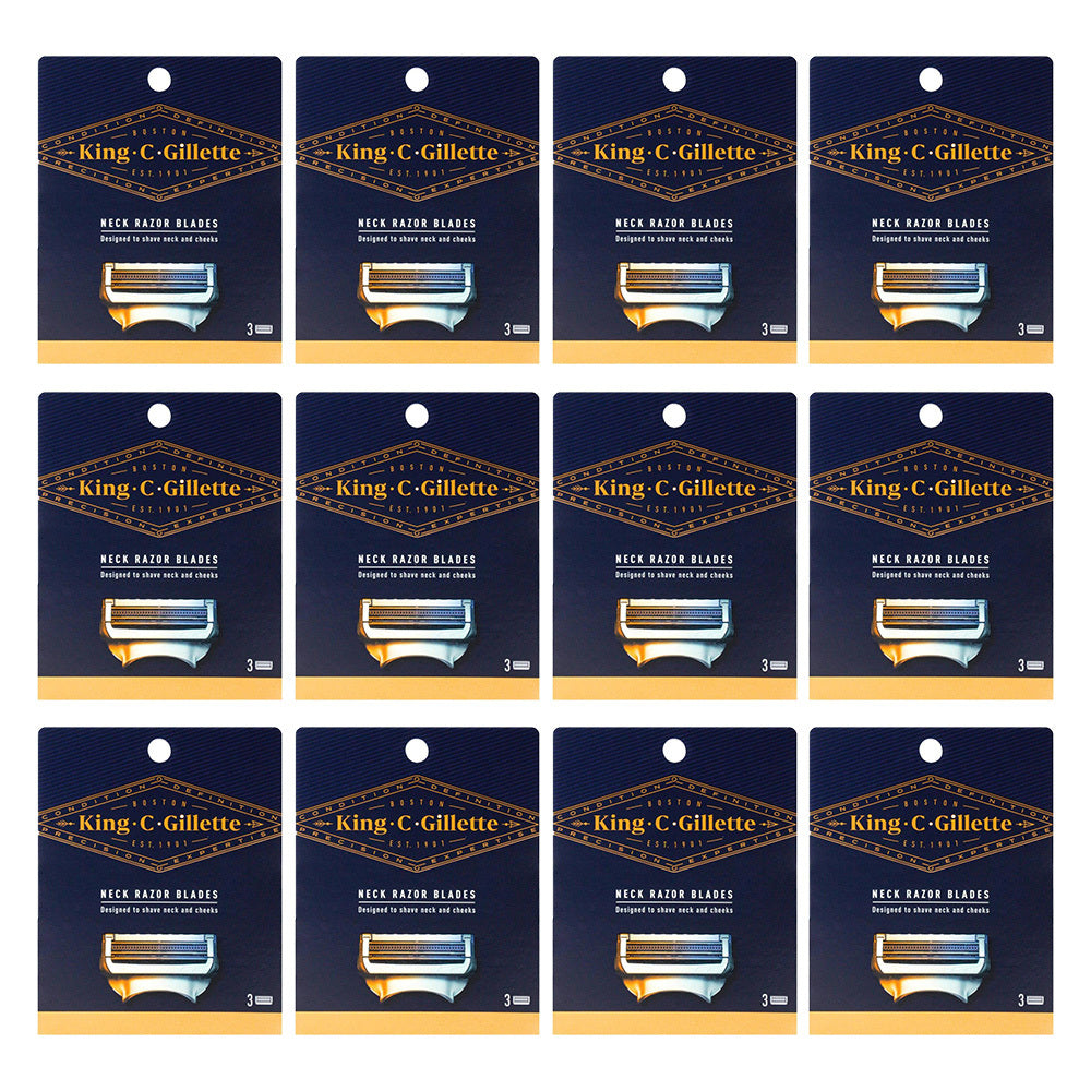 36pc King. C. Gillette Neck Shaving Razor Blade Refill