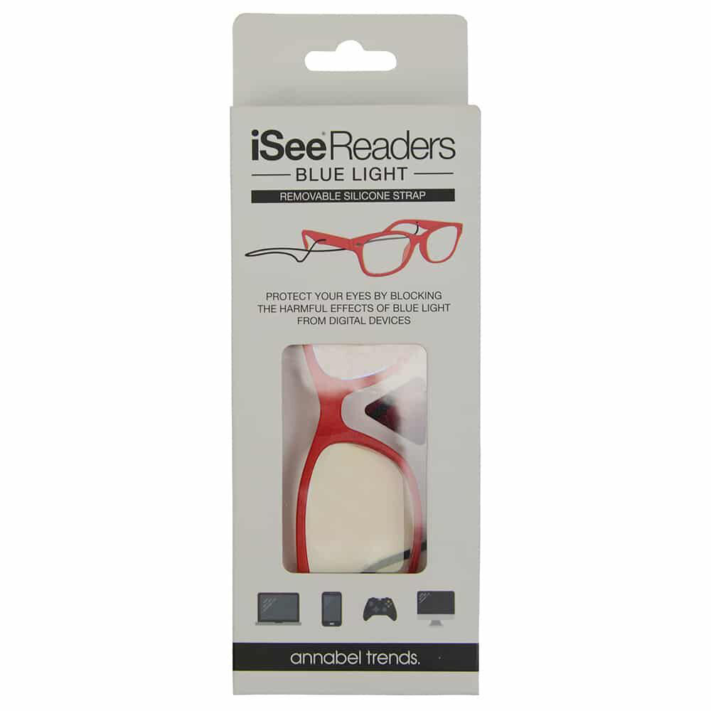 2PK Annabel Trends iSee Reader Optical Eyewear Blue Light +0 - Red