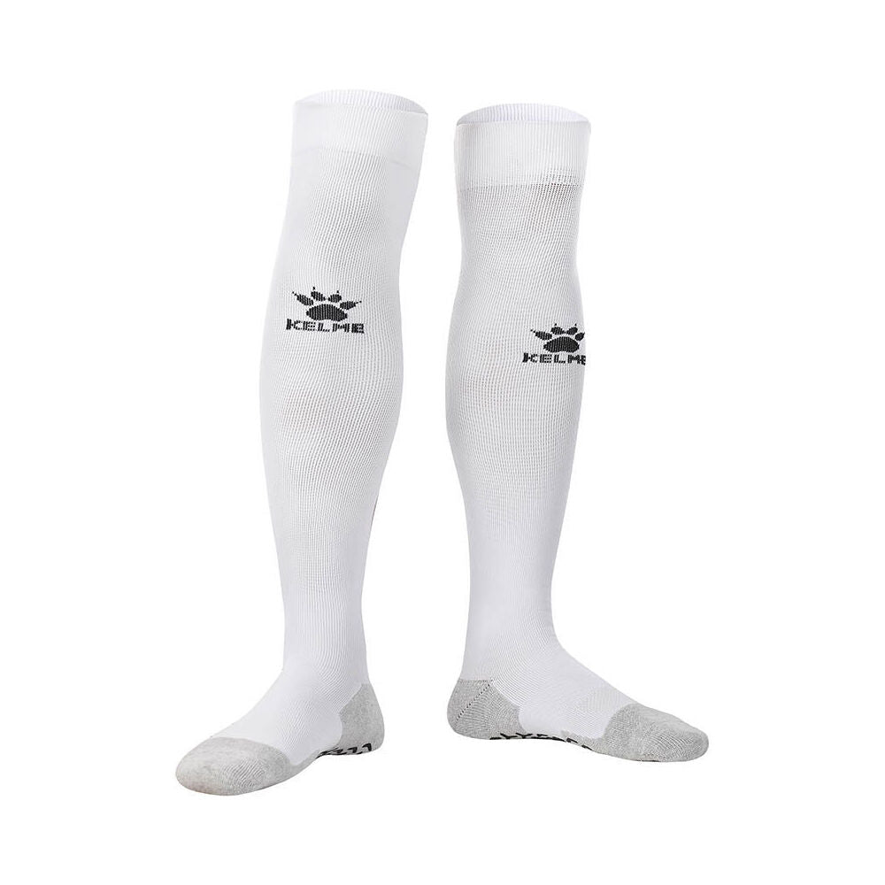 Kelme Sport Full-Length Football Soccer Grip Socks Anti Slip White/Black