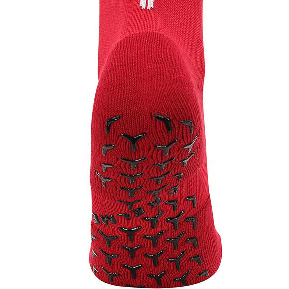Kelme Sport Full-Length Football Soccer Grip Socks Anti Slip Red/White