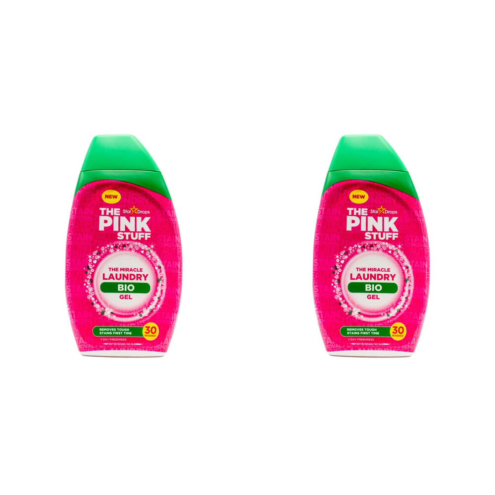 2PK The Pink Stuff 900ml Laundry Gel Miracle Laundry Bio Stain Remover Clean
