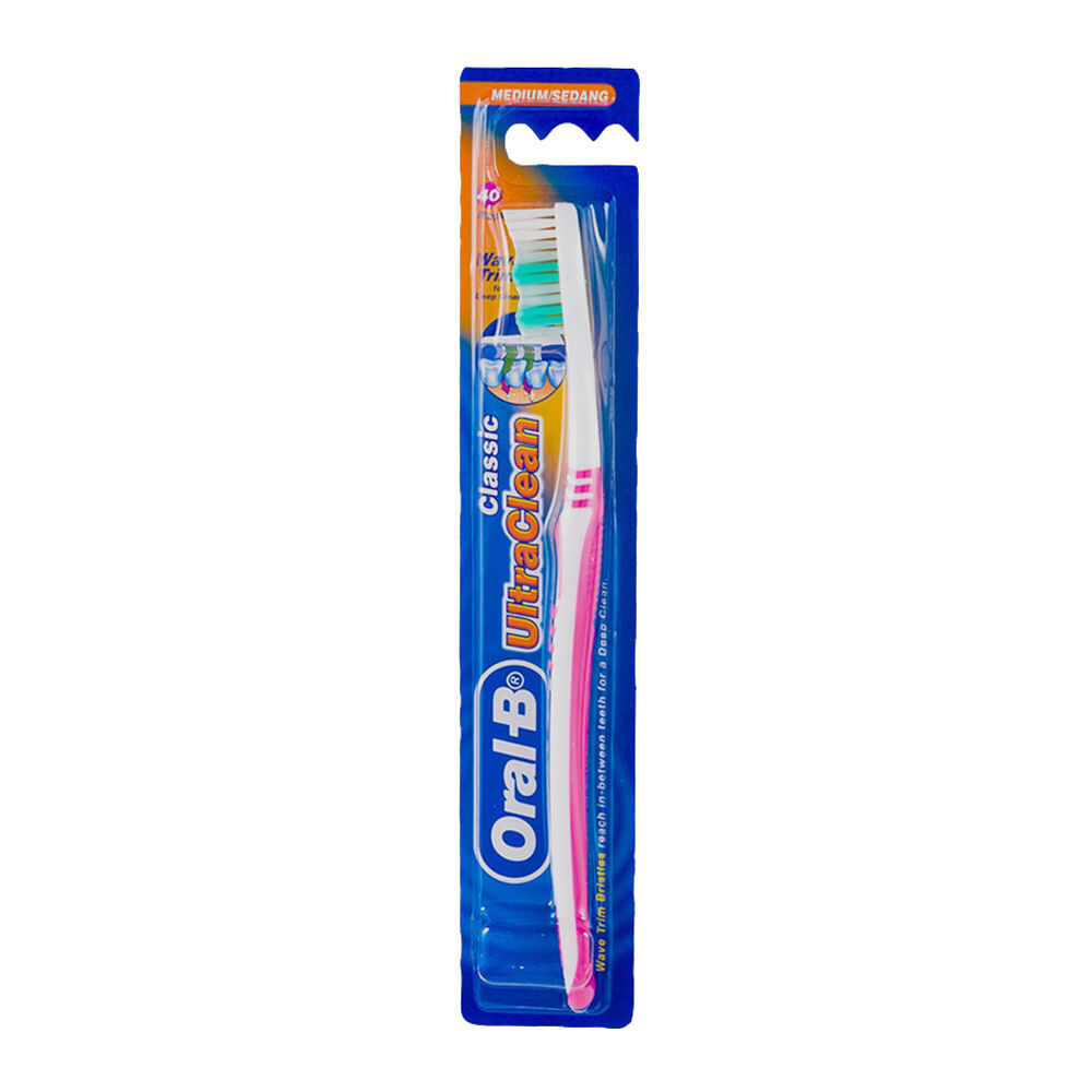 12PK Oral B Ultra Clean Toothbrush Assorted Medium Dental Care