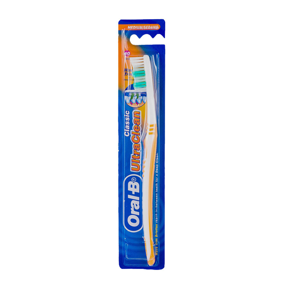 12PK Oral B Ultra Clean Toothbrush Assorted Medium Dental Care