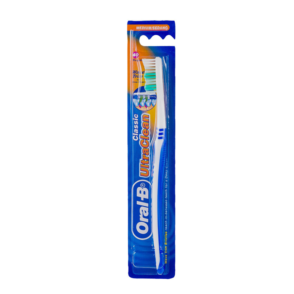 12PK Oral B Ultra Clean Toothbrush Assorted Medium Dental Care