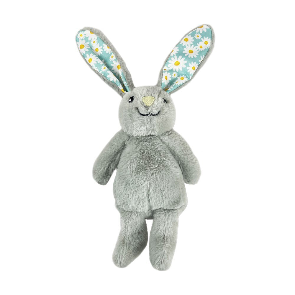 2PK Rosewood Easter Rabbit Plush Pet Dog Play Interactive Fun Cuddle Soft Toy Grey