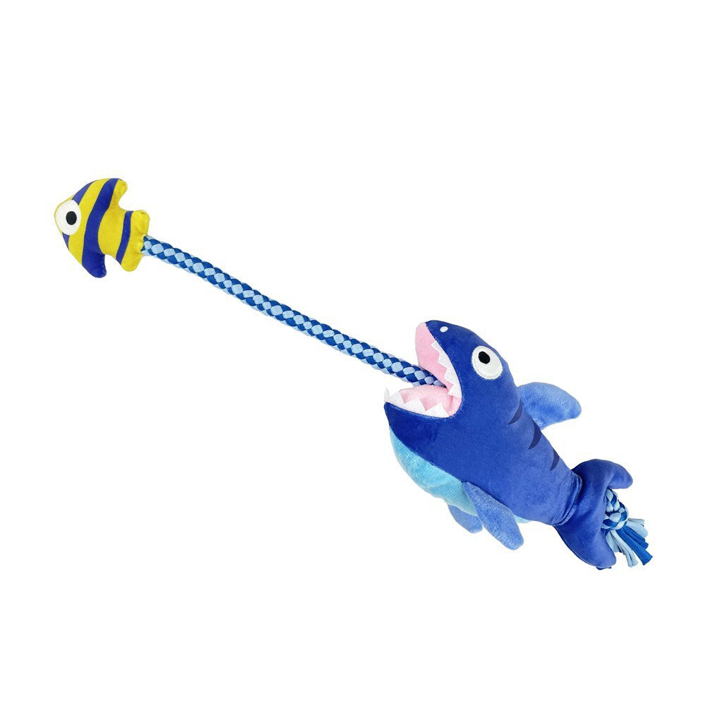 2PK Rosewood Sealife Rope Plush Pet/Dog Fun Play Interactive/Training Bite Toy Blue