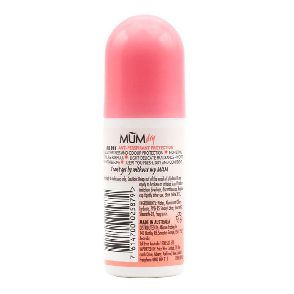 12PK Mum 50ml Roll On Anti-Perspirant Deodorant - Cool Pink