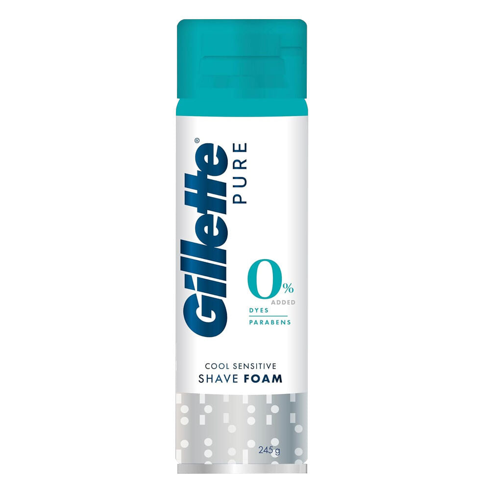 3PK Gillette Pure Soothing Shave/Shaving Foam With Aloe 245g