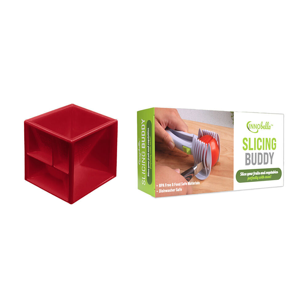 2pc Mighty Chef All-In-One Kitchen Measuring Cube & Innobella Slicing Buddy Set