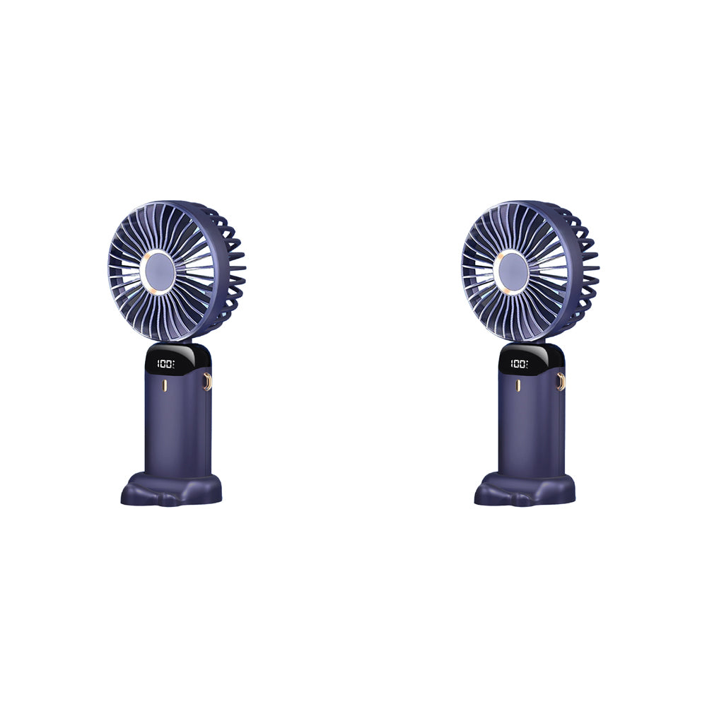 2PK Koolmaxx 3 in 1 Rechargable Ultra Adjustable Fan Blue