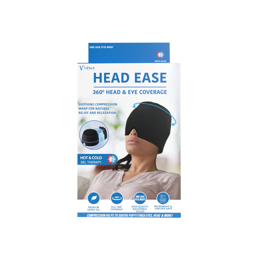 2PK Vistara Head Ease 360 Degree Head & Eye Coverage Soothing Compression Wrap