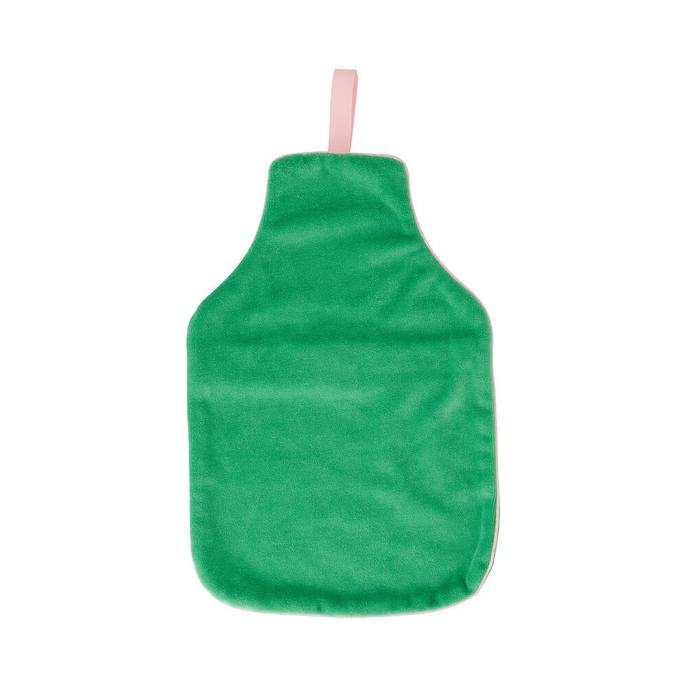 Annabel Trends Cosy Luxe Velvet Hot Water Bottle Cover 37cm Meadow Green