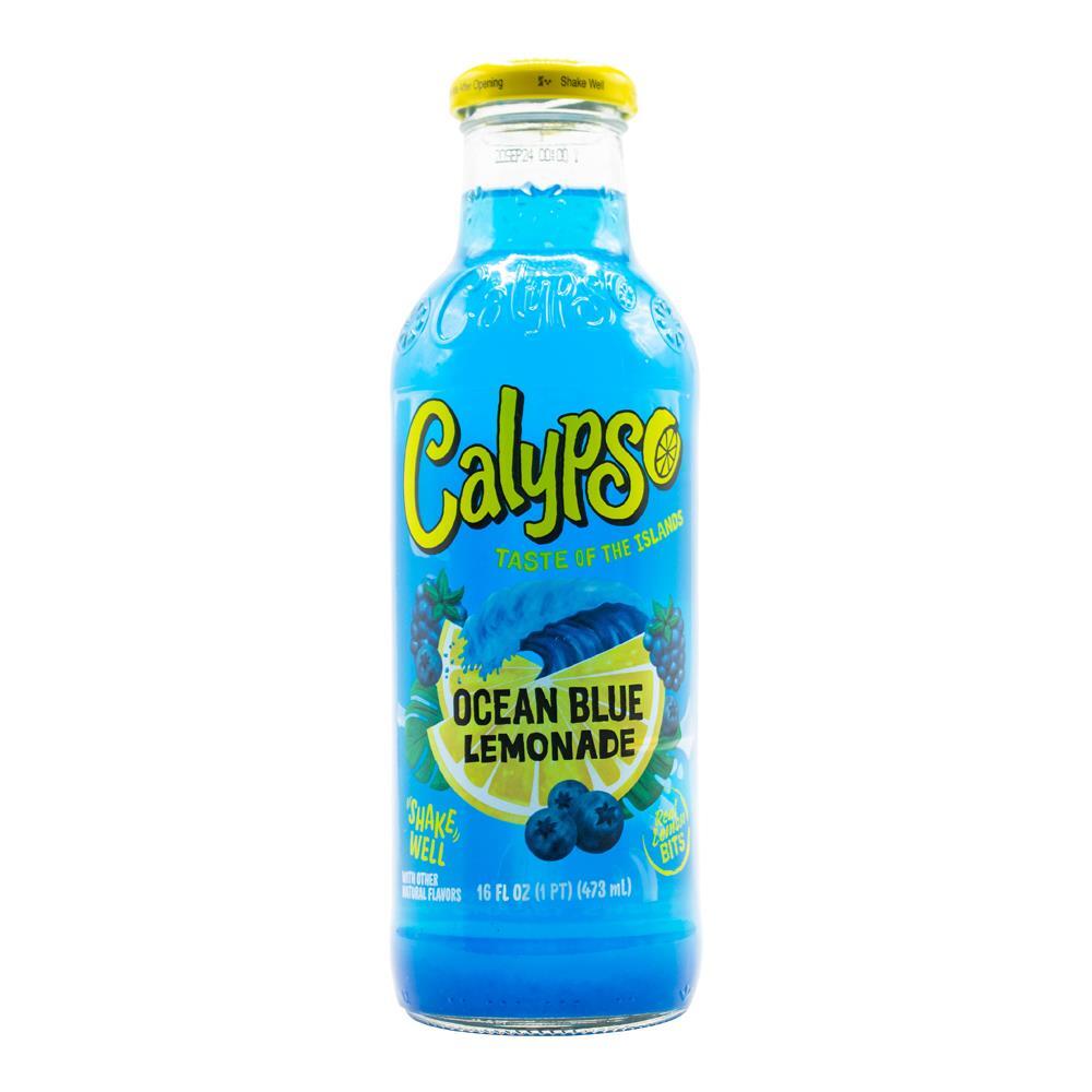 12PK Calypso 473ml Ocean Blue Lemonade Non-Alcoholic Flavoured Drink
