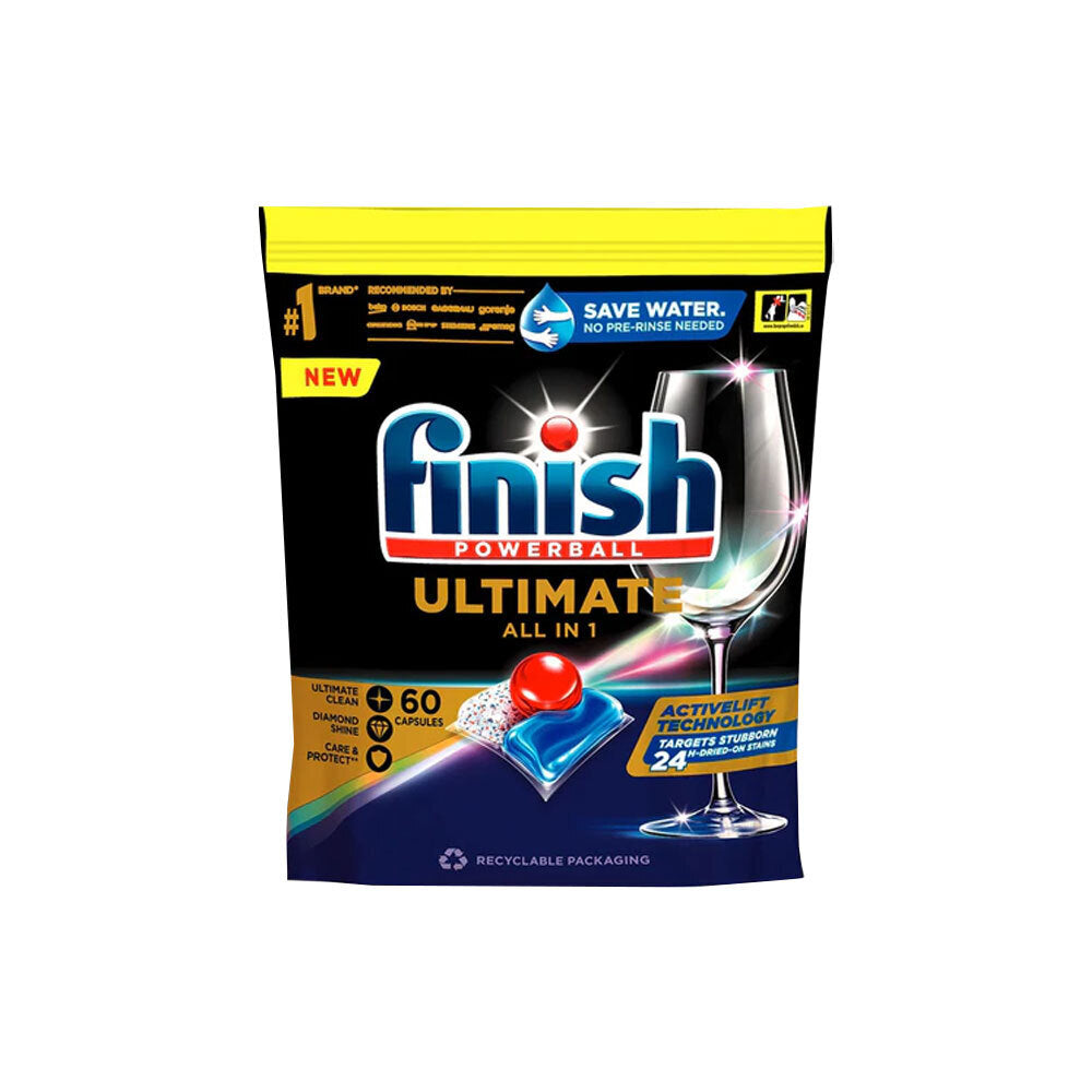 3PK 60pc Finish Powerball Ultimate All-In-1 Dishwasher Capsules