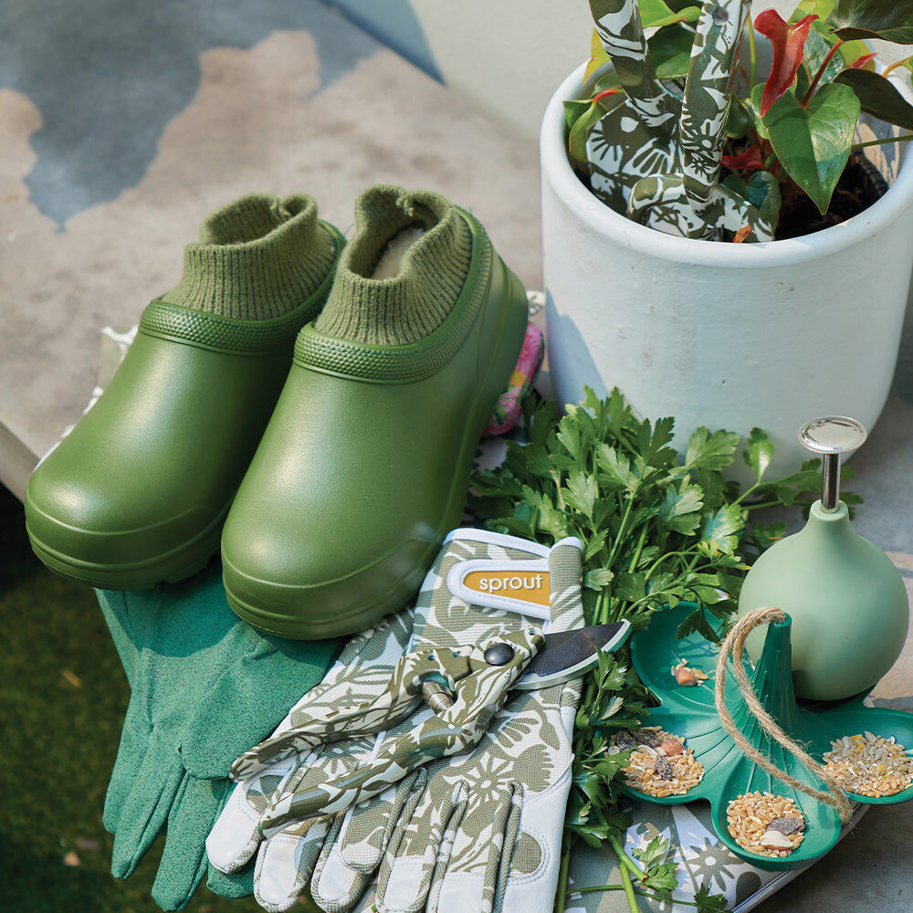 Annabel Trends Gummies Sherpa Lined Winter Shoes - Olive