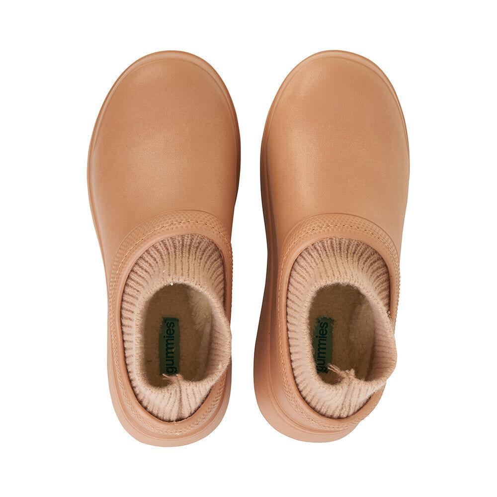 Annabel Trends Gummies Sherpa Lined Winter Shoes - Sand