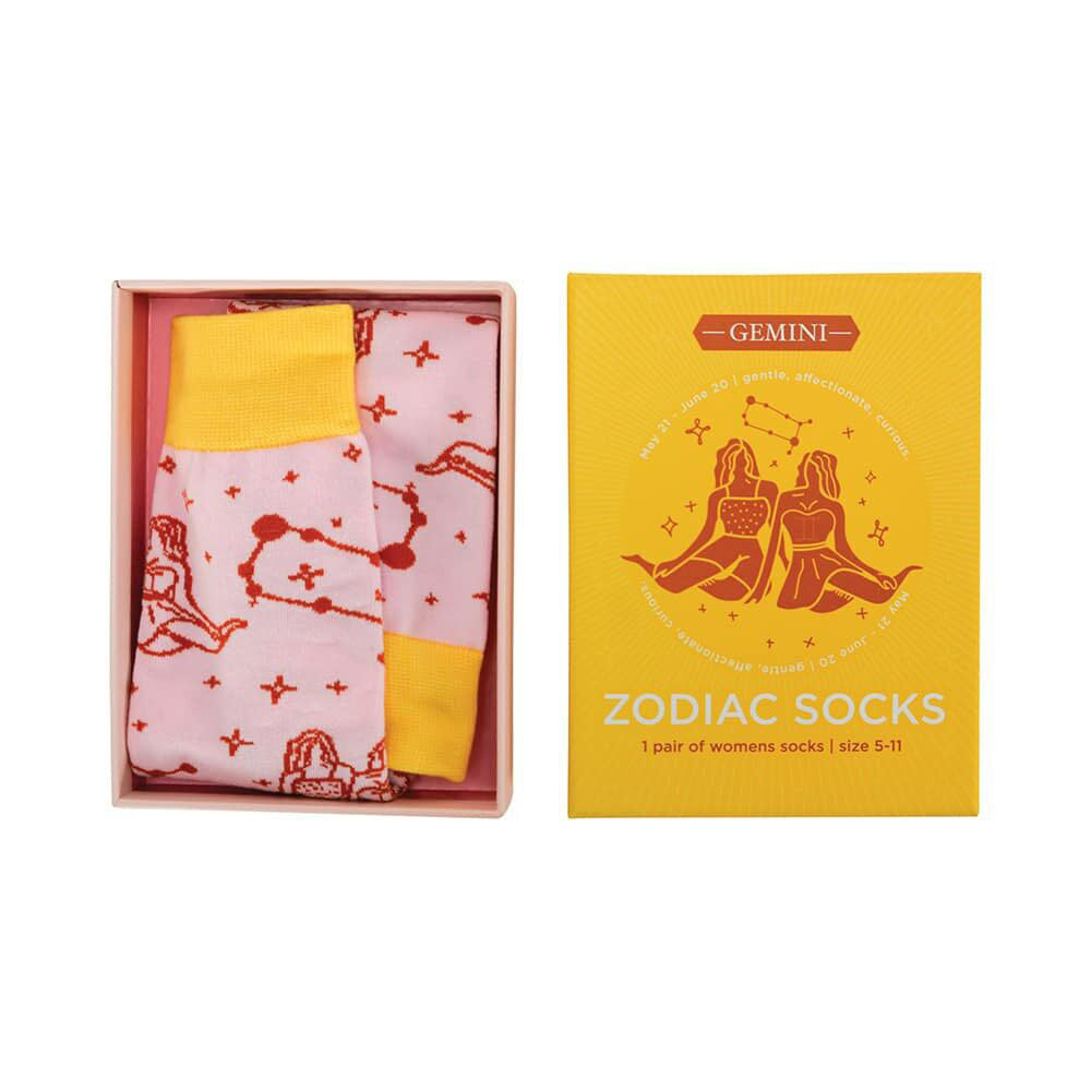 3PK Annabel Trends Boxed Novelty Socks One Size - Zodiac Gemini