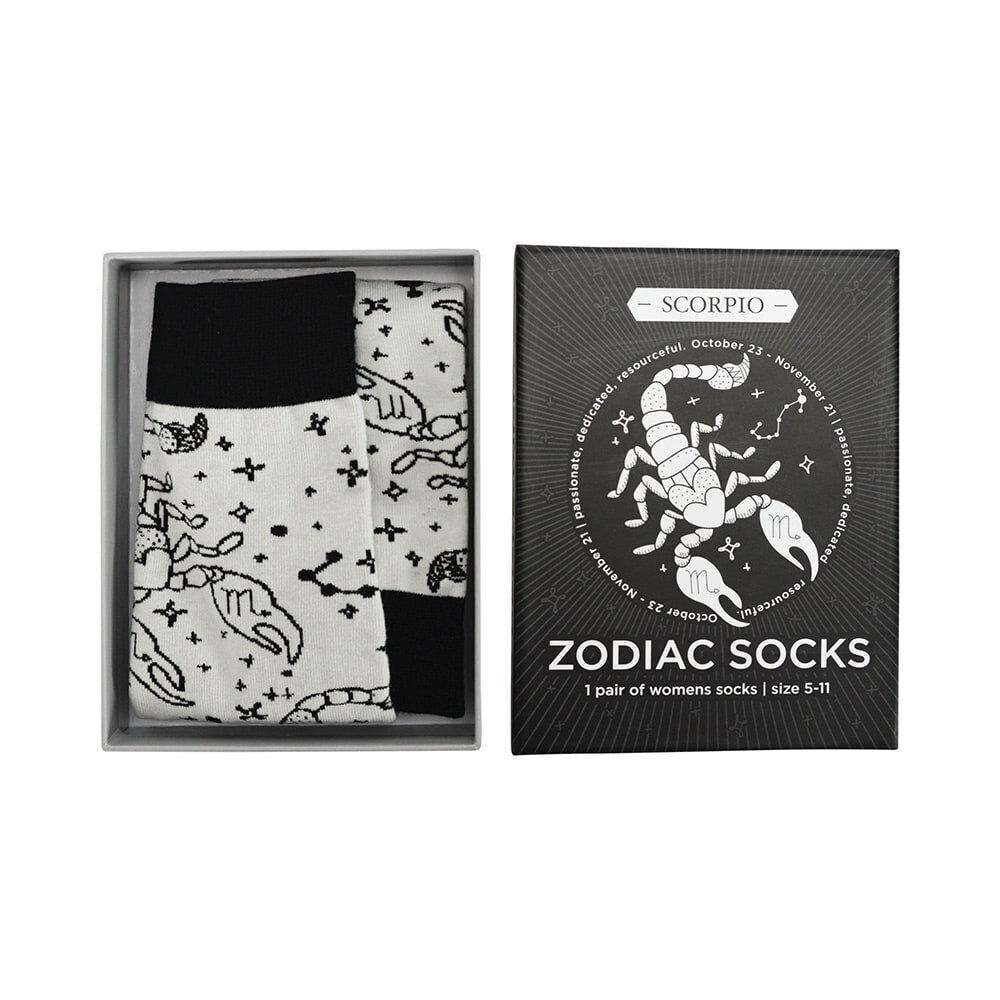 3PK Annabel Trends Zodiac Crew Socks w/ Box Women's Size 5-11 - Scorpio