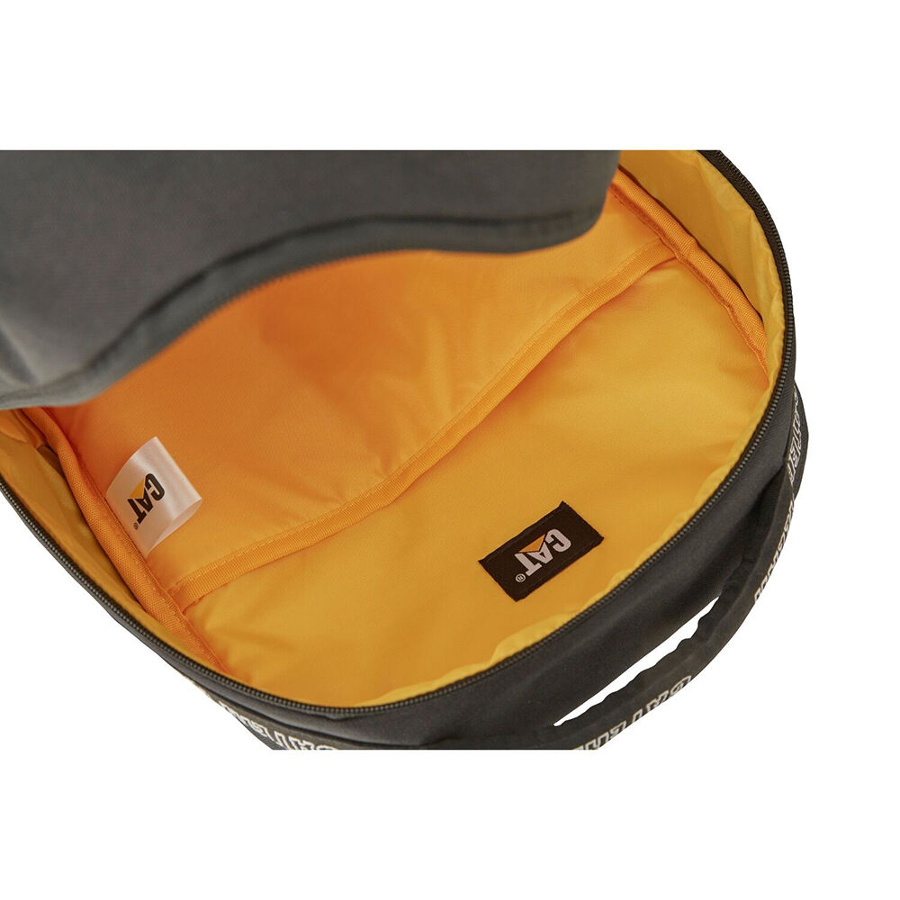Caterpillar Men's Reflective Logo Backpack Adjustable Strap 45x31cm Black
