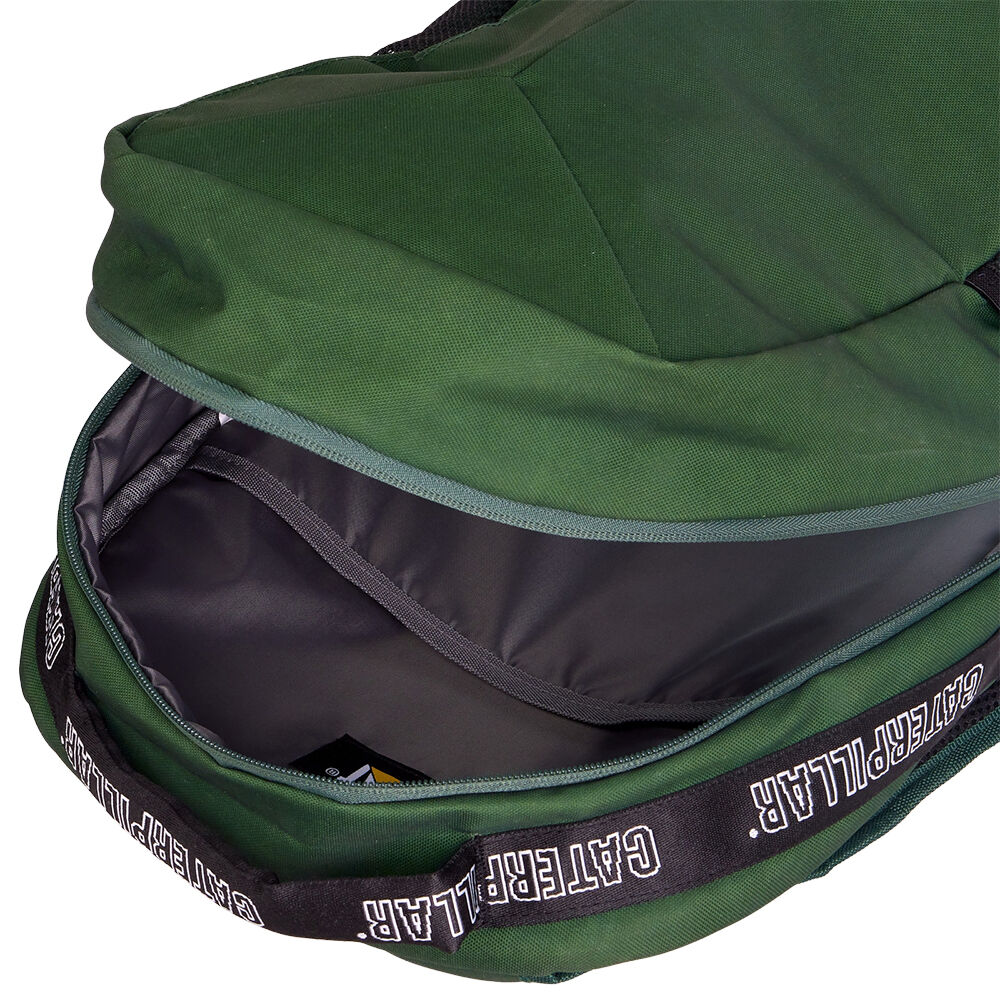 Caterpillar Men's Reflective Logo Backpack Adjustable Strap 45x31cm Dark Green