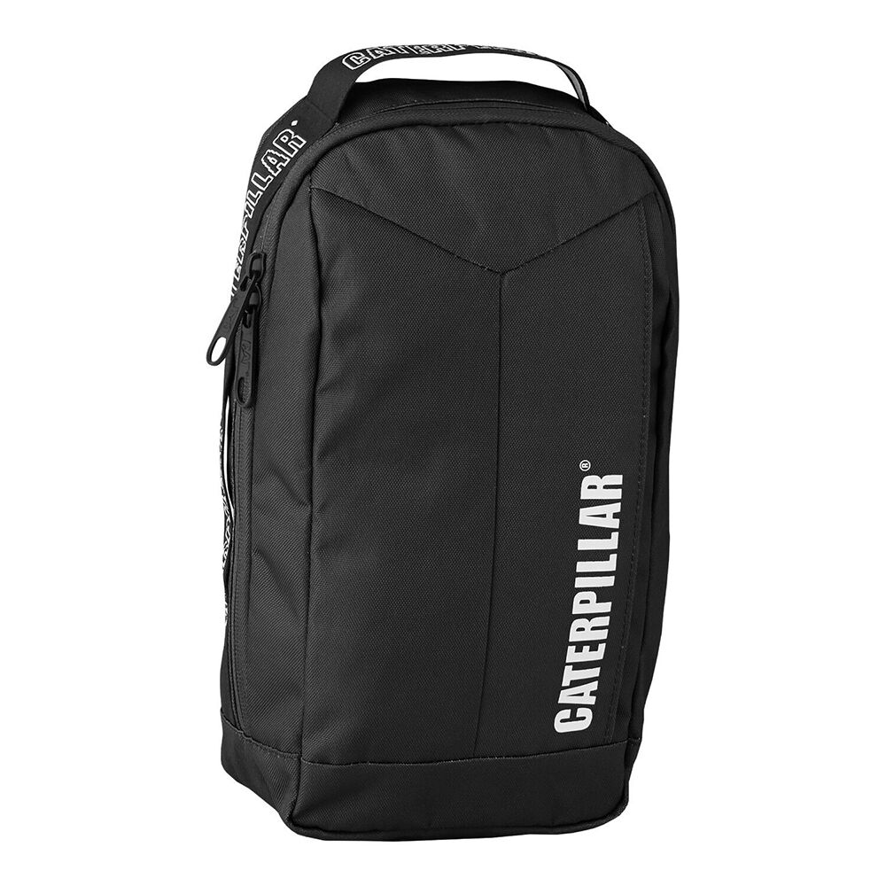 Caterpillar Men's CAT Reflective Logo Sling Bag Adjustable Strap 30.5x18cm Black