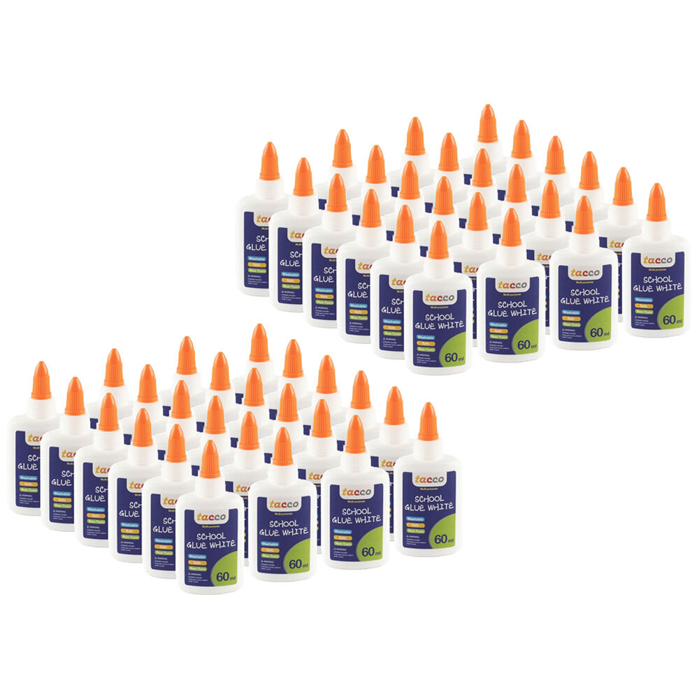 2x 24pc Tacco White School PVA Glue Craft Adhesive Art & Kids/Children - 3y+