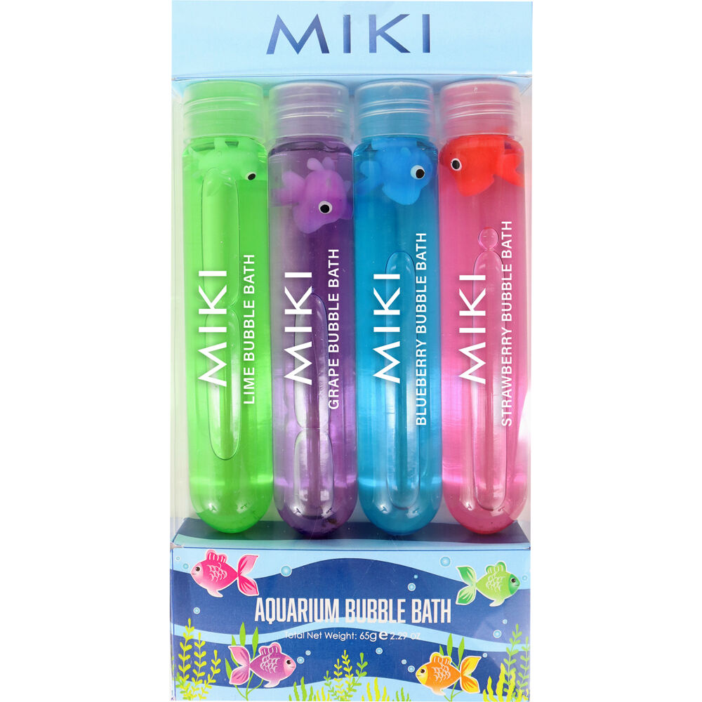 3x 4pc Miki Aquarium Bubble Bath Vials For Bubbles and Fun - 3y+
