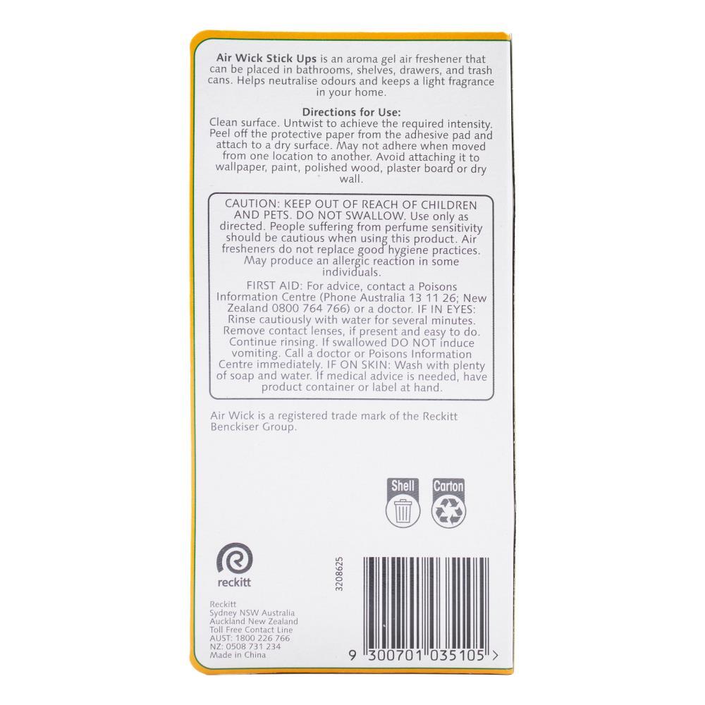 24pc Airwick Stick Ups Air Freshener 60G Aroma Gel Citrus Twin Pack