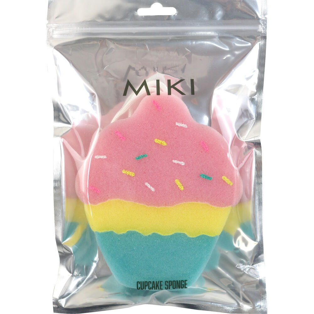 6PK Miki Cupcake Bath Sponge For Fun Bathtime Foamy Lather Multicolour