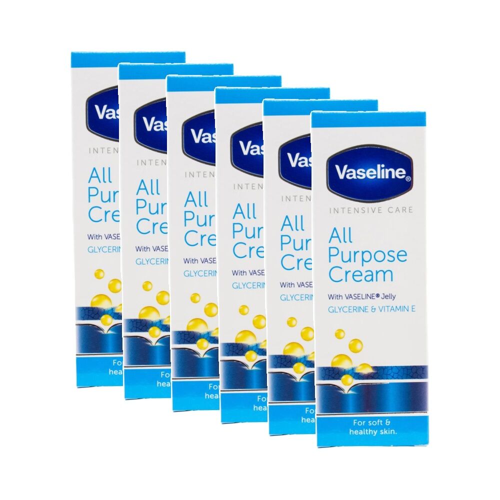 6PK Vaseline Intensive Care All Purpose Cream w/Jelly Glycerine Vitamin E 40g