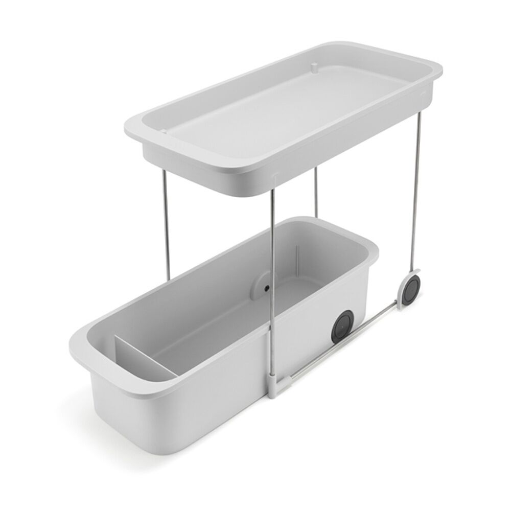 2PK Joseph Joseph CupboardStore 2-Tier Caddy Cupboard Storage Organiser Stone