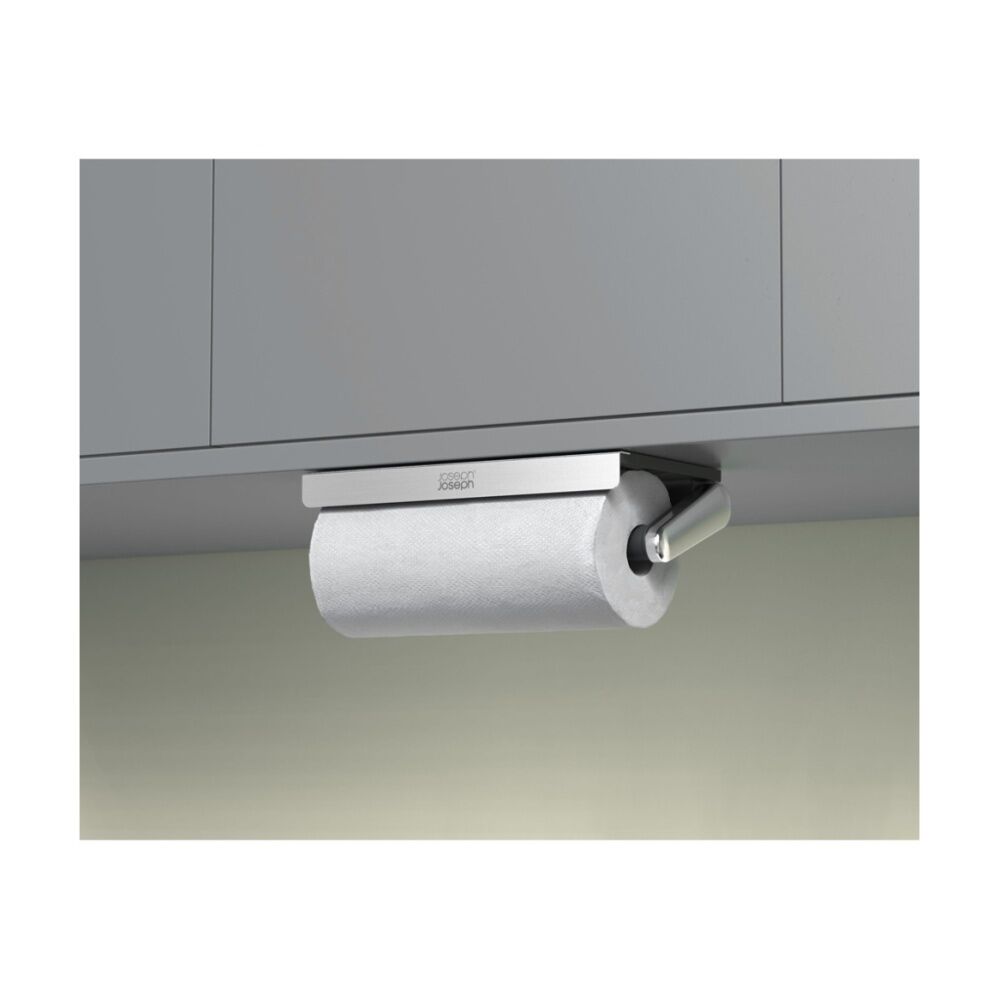 Joseph Joseph RollGrip Easy Tear Under Shelf Paper Towel Roll Holder Steel