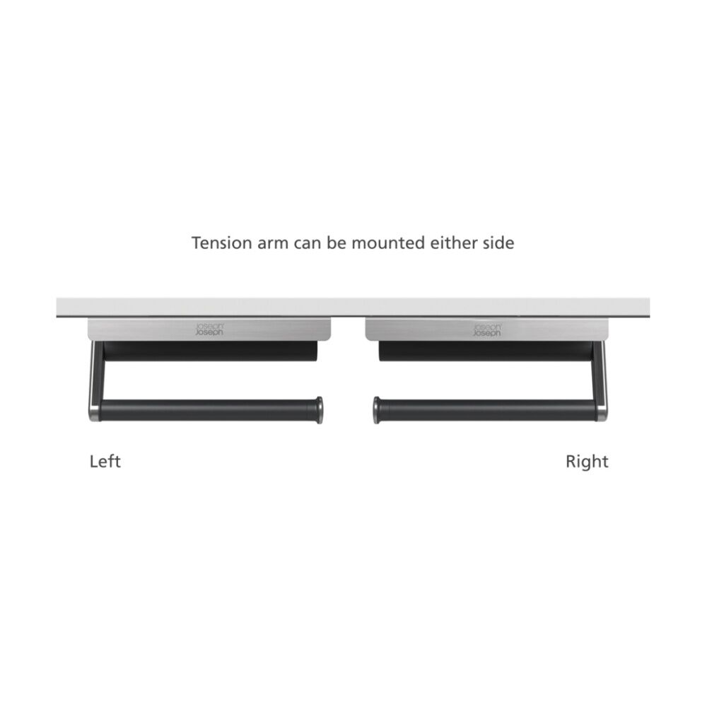 Joseph Joseph RollGrip Easy Tear Under Shelf Paper Towel Roll Holder Steel