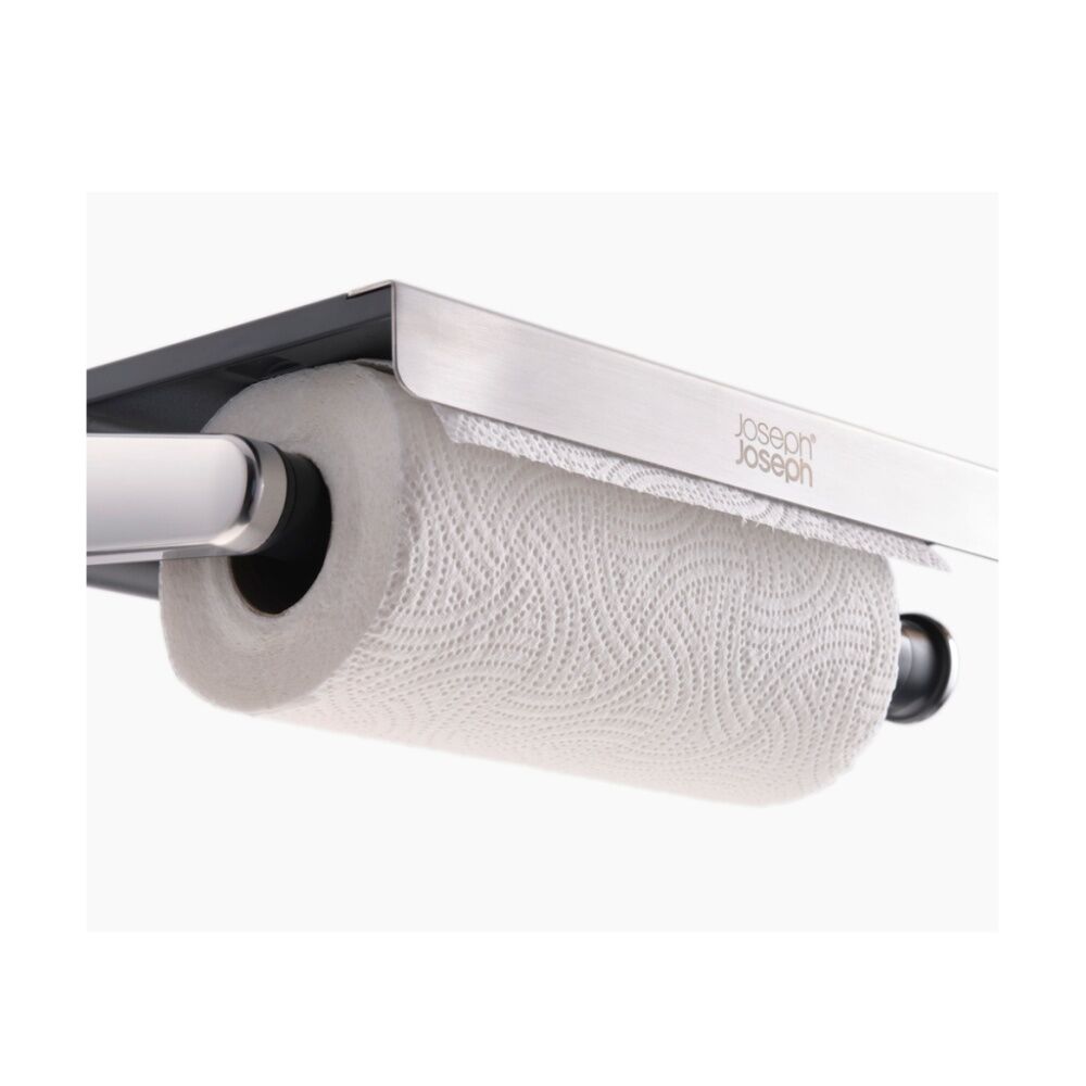 Joseph Joseph RollGrip Easy Tear Under Shelf Paper Towel Roll Holder Steel