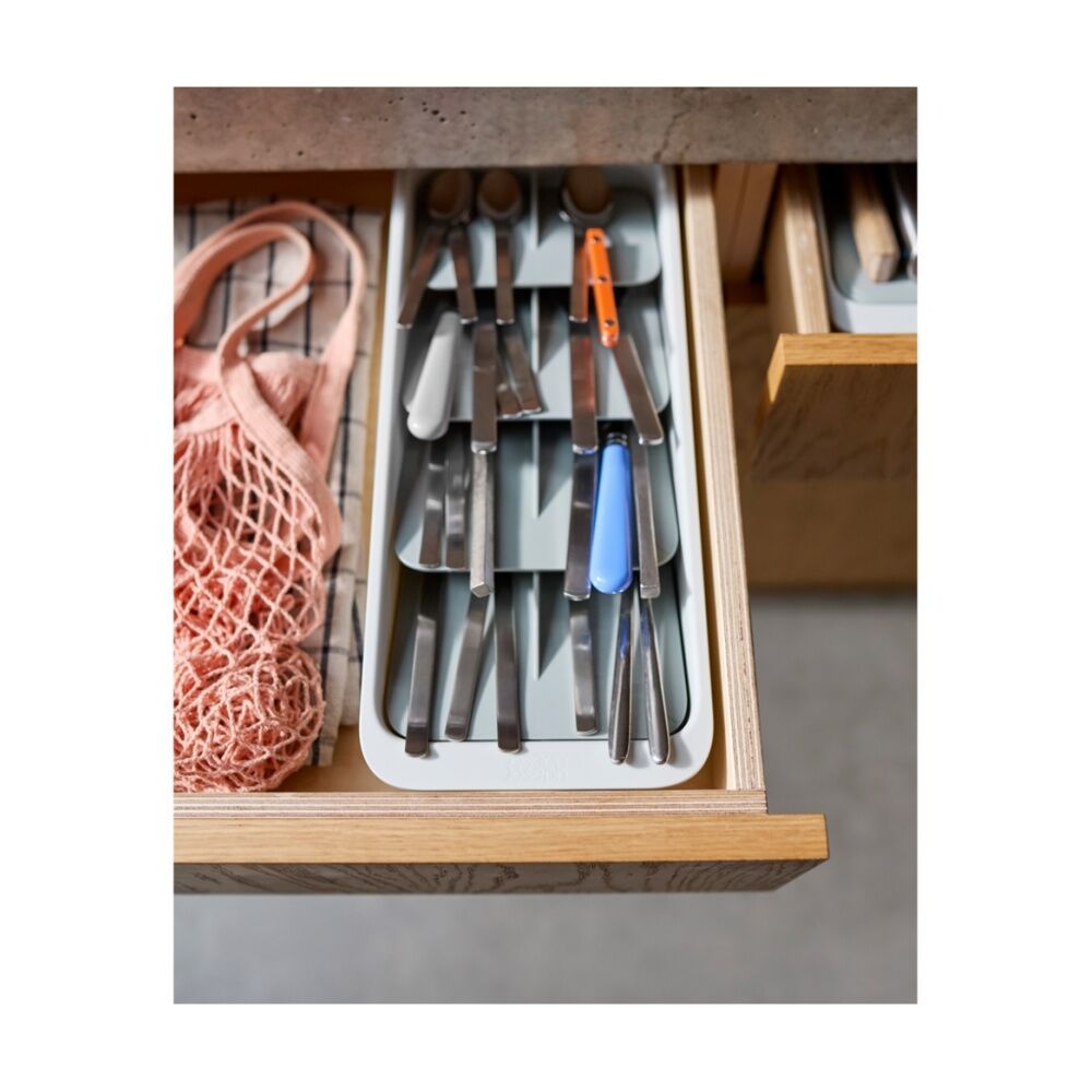 2PK Joseph Joseph DrawerStore Tiered Cutlery Kitchen Storage Large Stone
