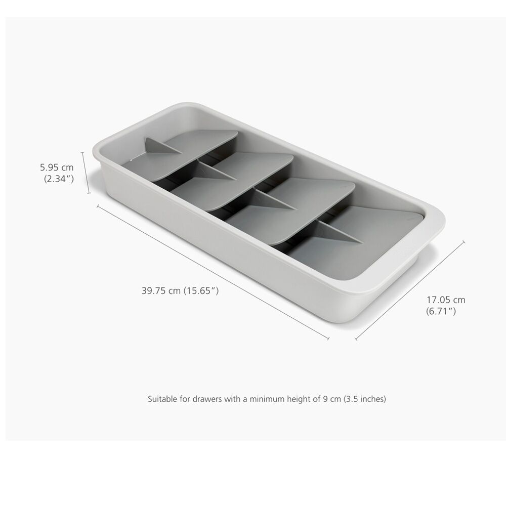 2PK Joseph Joseph DrawerStore Tiered Cutlery Kitchen Storage Large Stone
