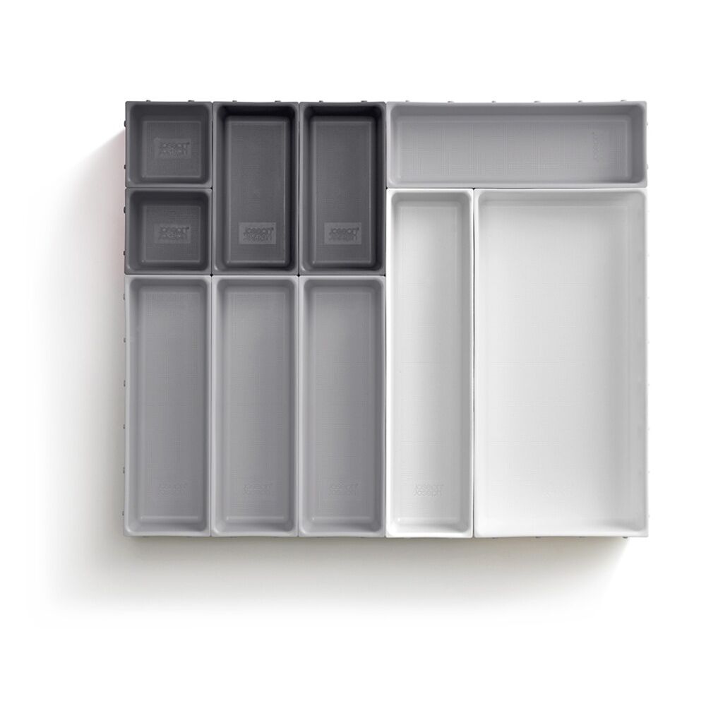 2x 10pc Joseph Joseph Blox Drawer Organiser Set Modular Storage Light Stone